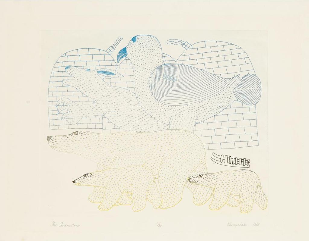 Kenojuak Ashevak (1927-2013) - The Intruders