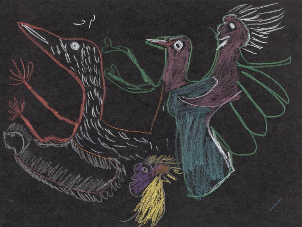 Lucy Tasseor Tutsweetok (1934-2012) - Untitled (Birds and Spirits)
