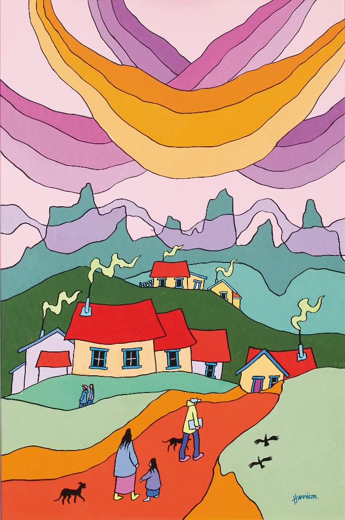 Ted Harrison (1926-2015) - Smoke Wreathes Up