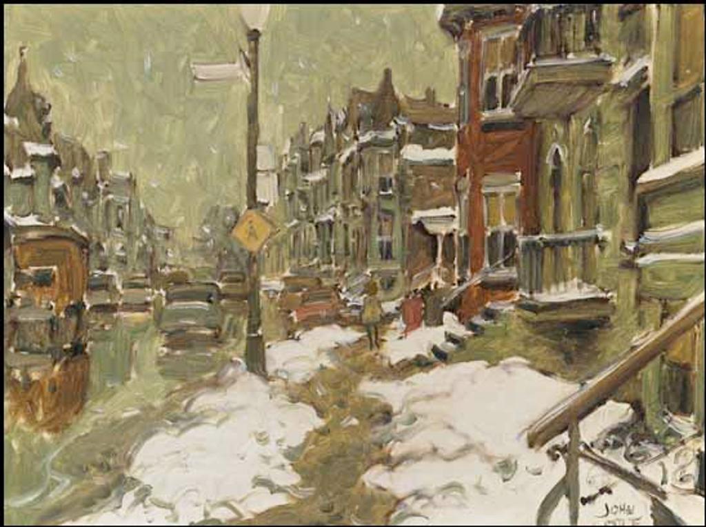 John Geoffrey Caruthers Little (1928-2024) - Old Dorchester Street West at McNicoll, Montreal