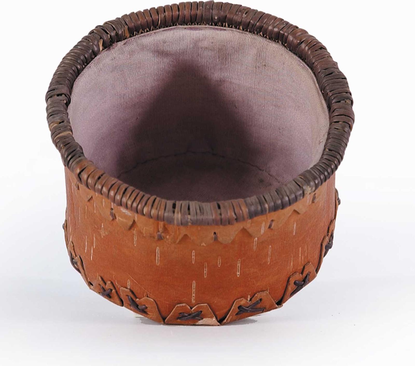 First Nations Basket School - Cloth Lined Bark Basket