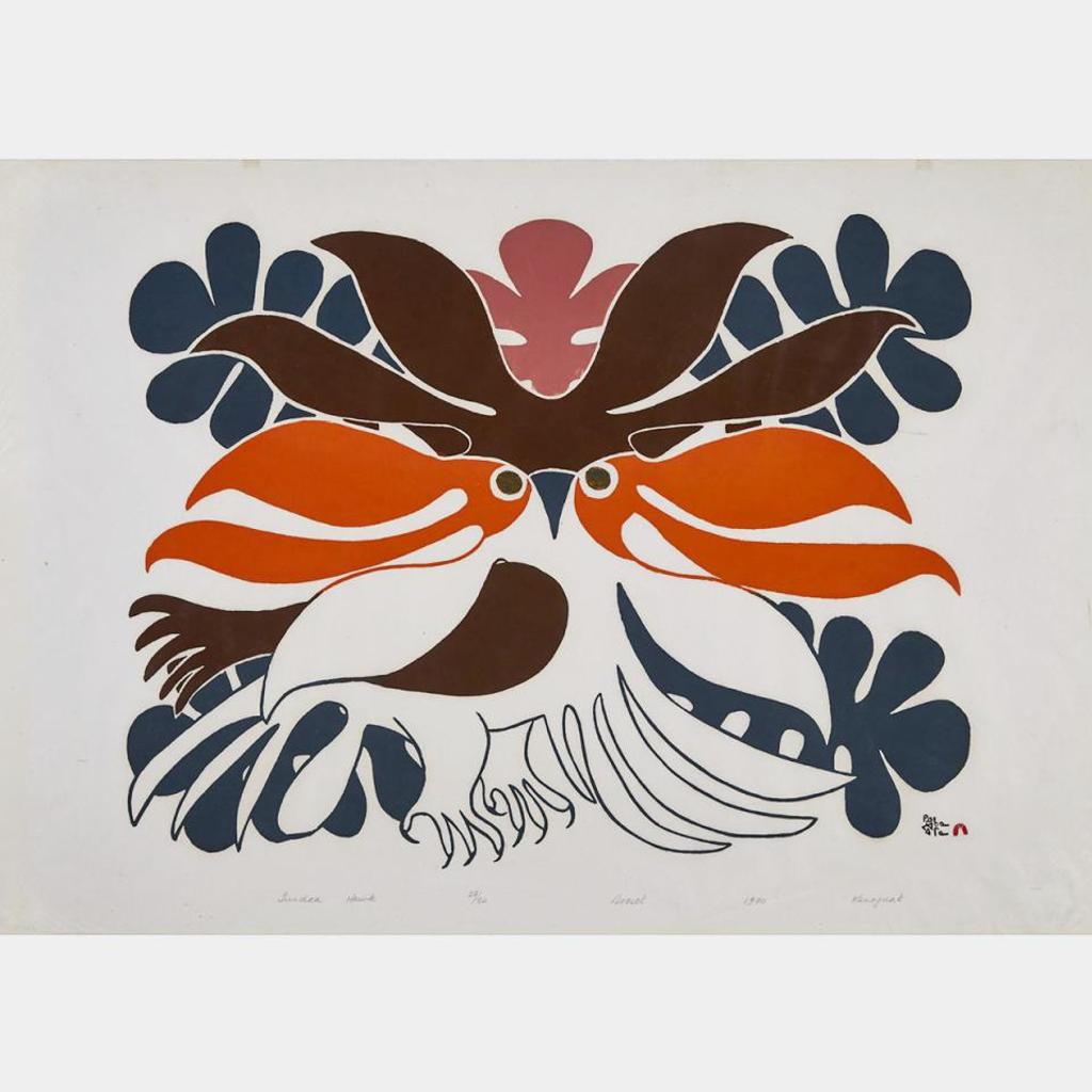 Kenojuak Ashevak (1927-2013) - Tundra Hawk