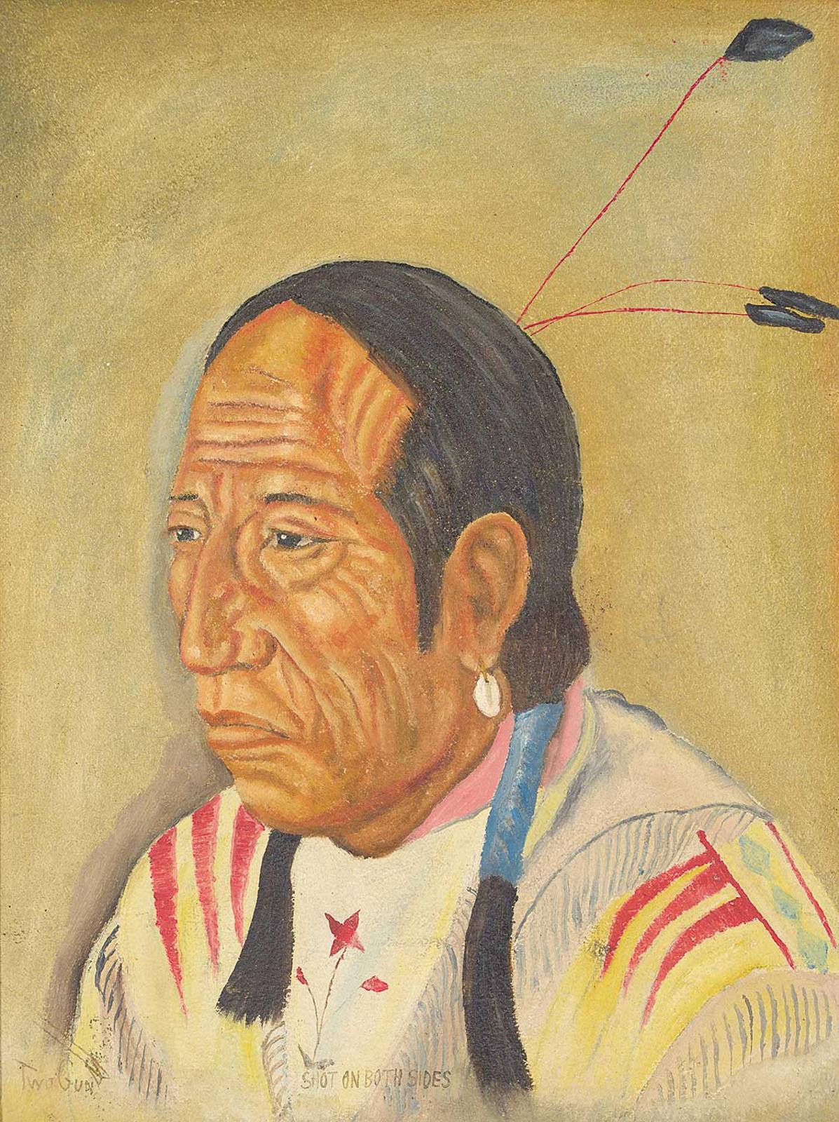 Percy [Two Gun] Plain Woman - Untitled - Indian with Three Feathers