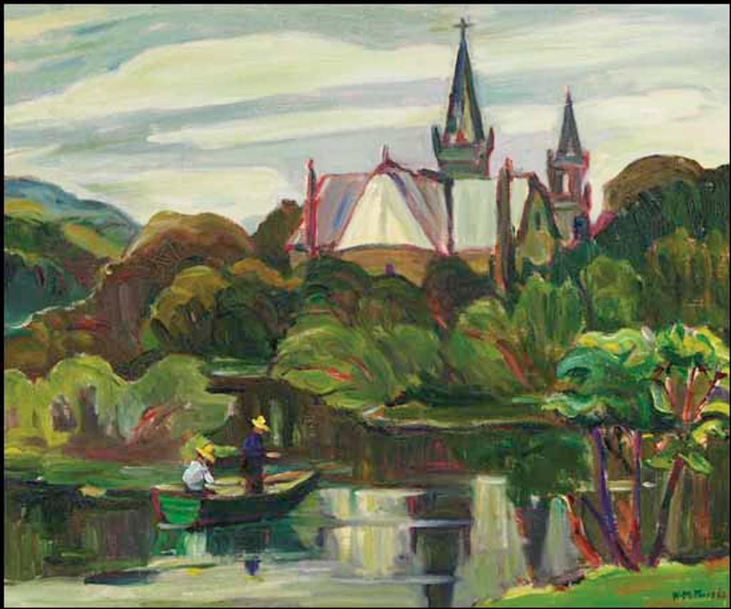 Kathleen Moir Morris (1893-1986) - Fishing by the Cathedral