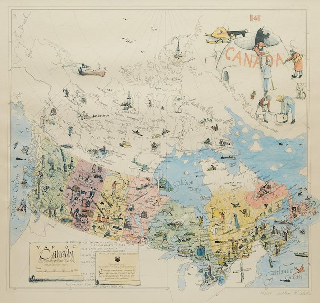 William Kurelek (1927-1977) - Map of Canada