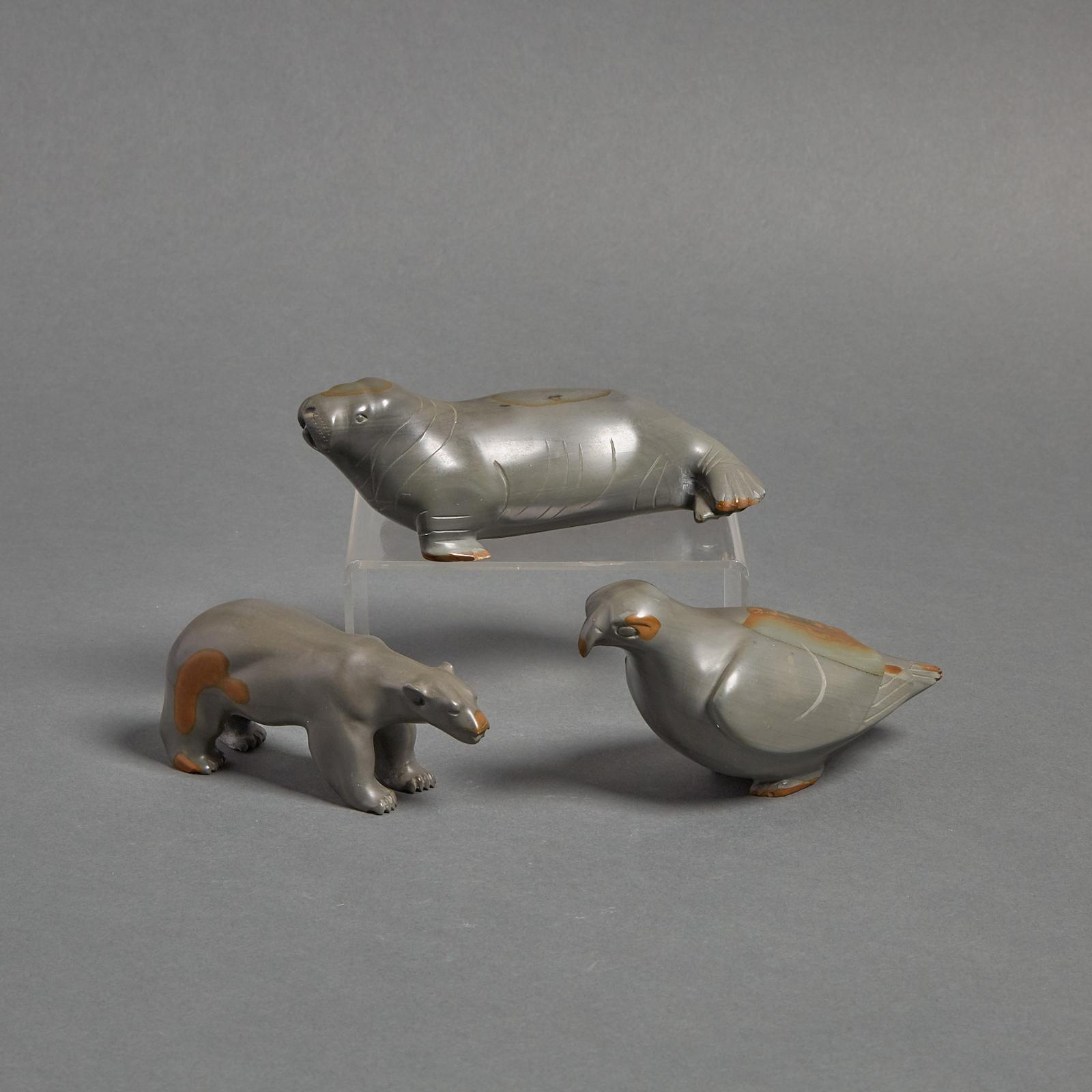 Philip Qamanirq (1933) - Walrus, Bird And Bear