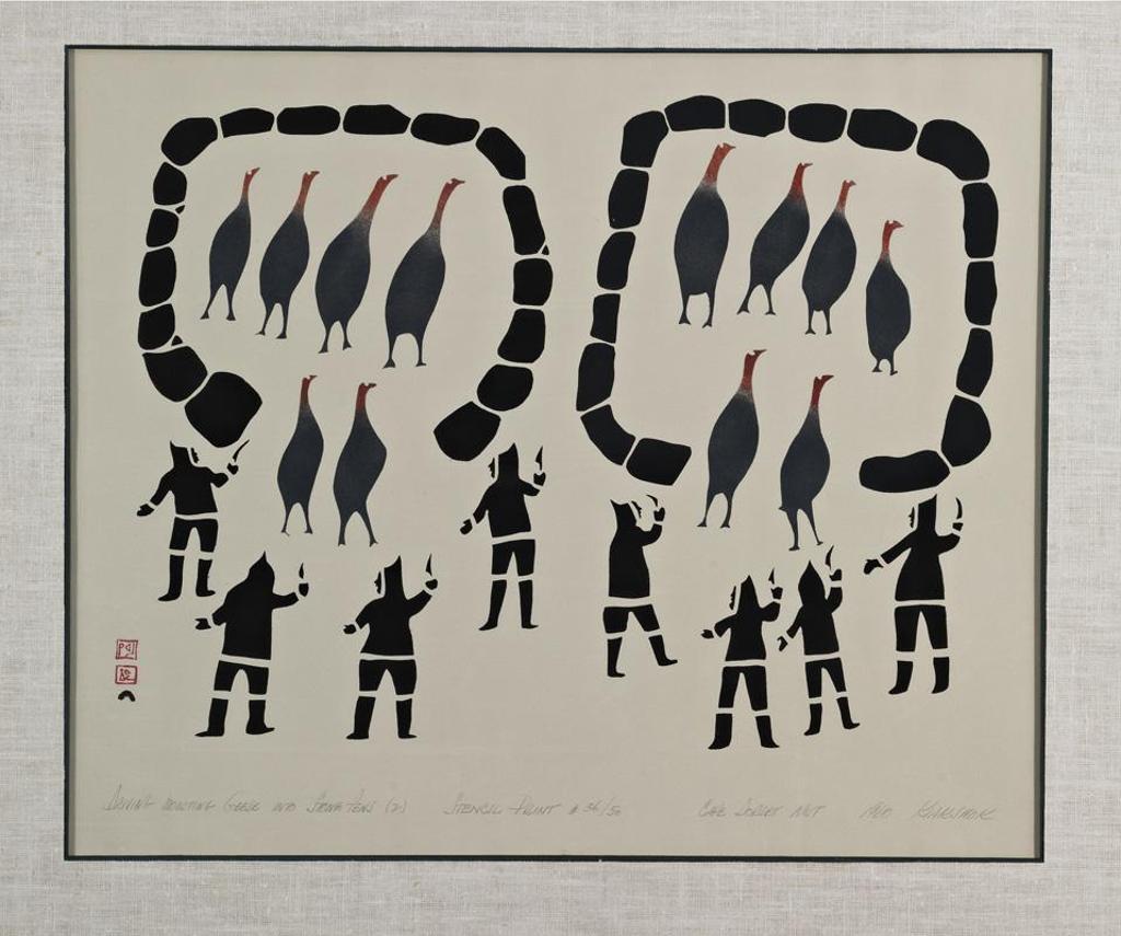 Kiakshuk (1886-1966) - Driving Moulting Geese Into Stone Pens