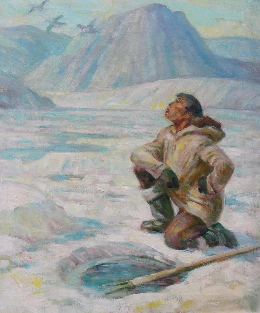 Adam Sherriff Scott (1887-1980) - ESKIMO FISHERMAN