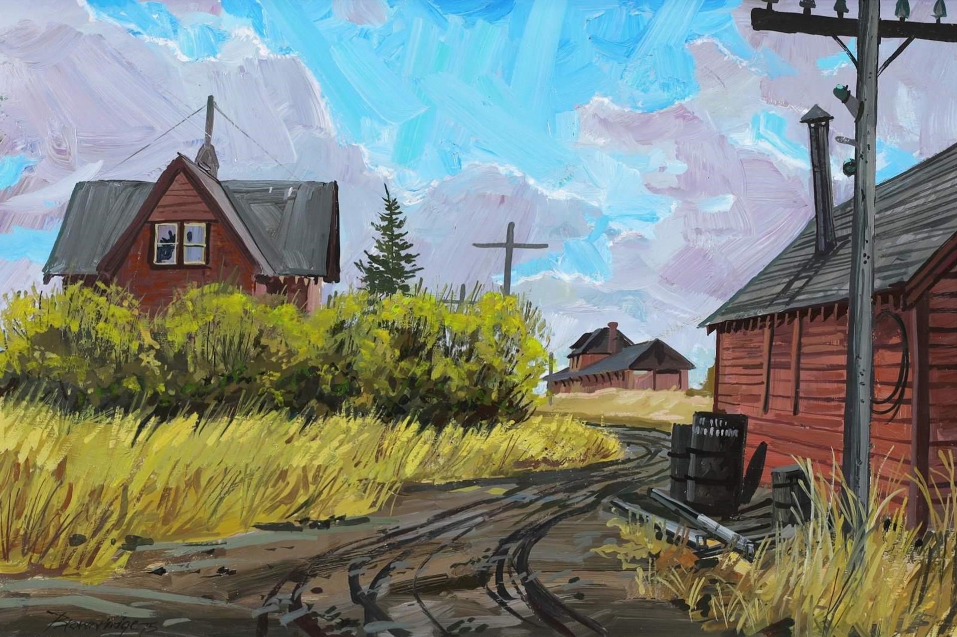 William (Bill) Roy Brownridge (1932) - Station Section House & Shed Vulcan; 1975