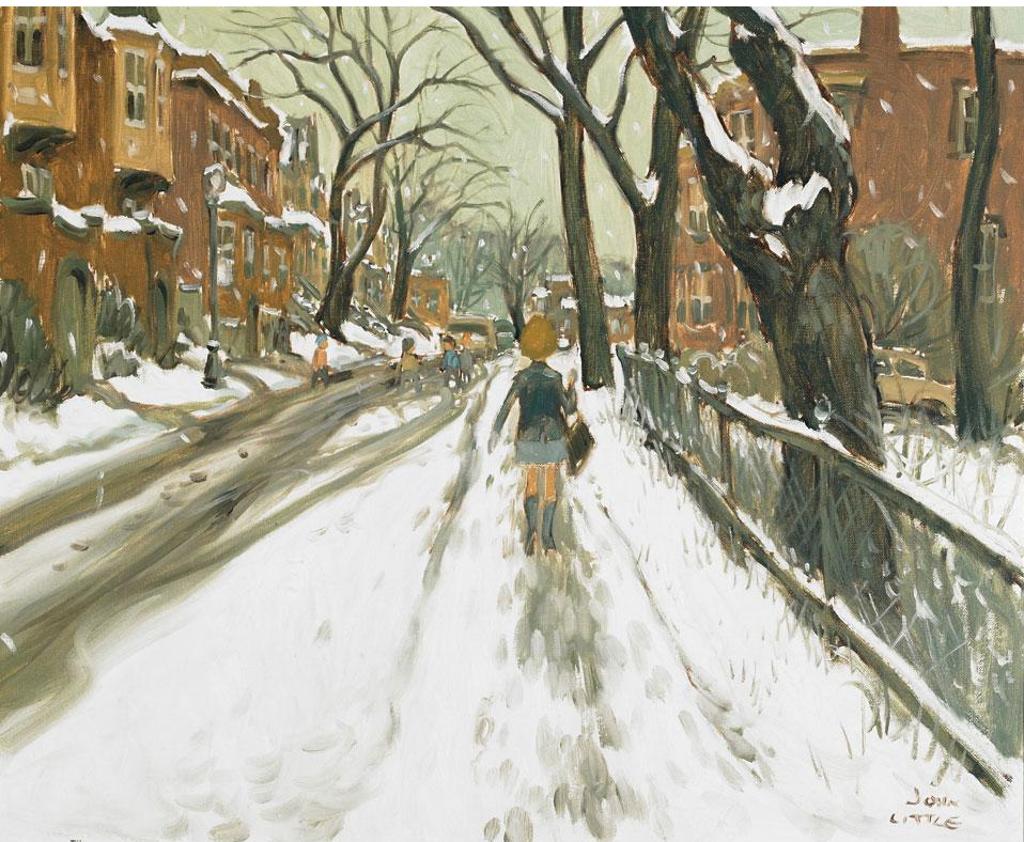John Geoffrey Caruthers Little (1928-2024) - School Girls On Thornhill Ave., Westmount, Que.