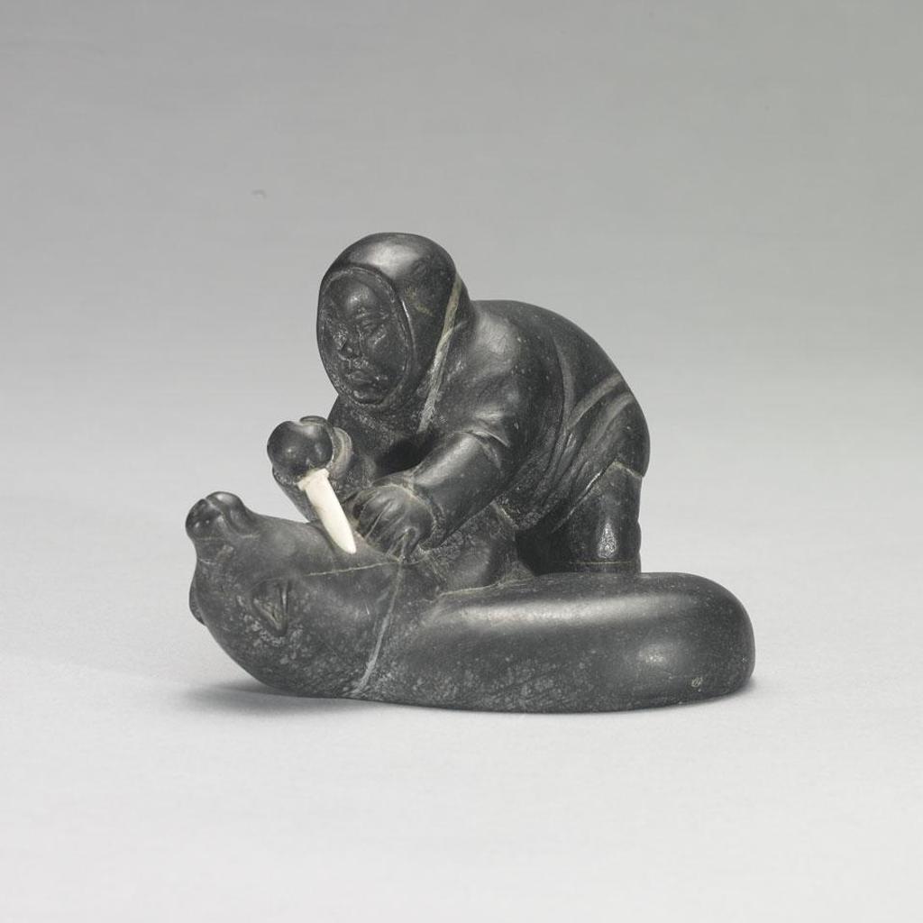 Samson Kingalik (1937-2011) - Hunter Butchering A Bear
