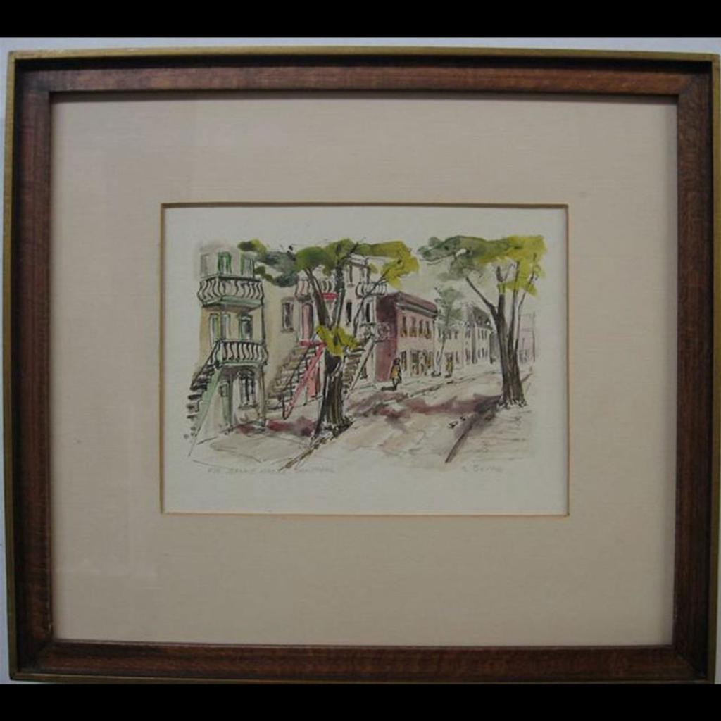 Sydney Martin Berne (1921-2013) - Rue Jeanne Mance, Montreal; Rue Du Bullion, Montreal
