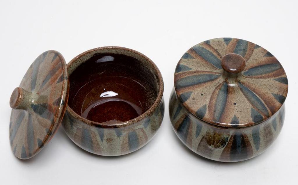 Hansen-Ross Studio - Pair of Round Lidded Containers