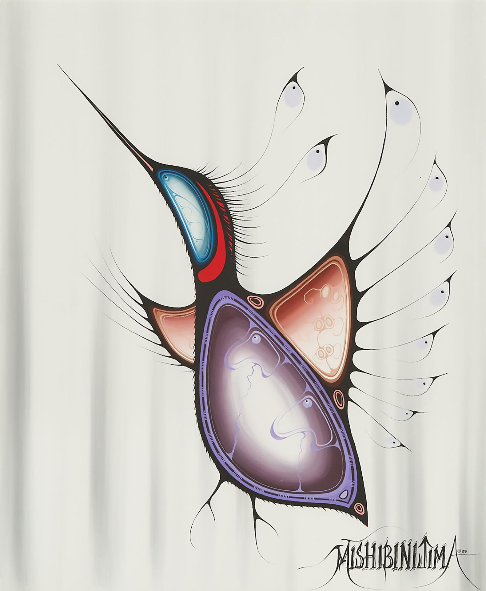 James Simon Mishibinijama (1954) - Hummingbird, 1989