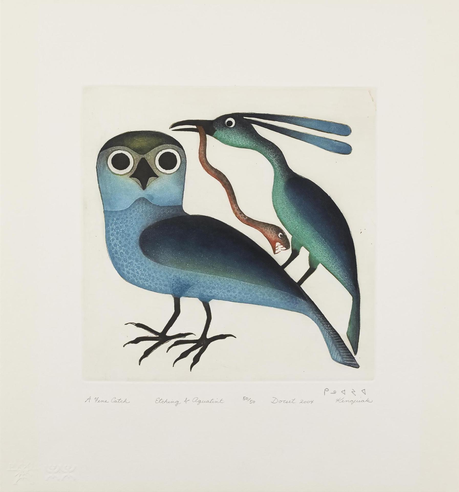 Kenojuak Ashevak (1927-2013) - A Fine Catch, 2005