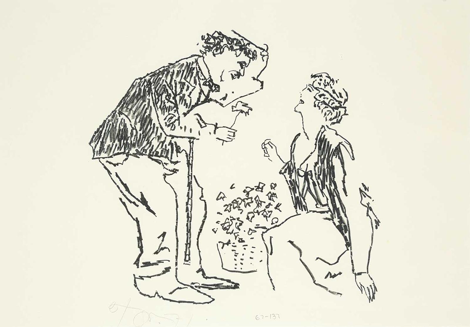 Harold Barling Town (1924-1990) - Chaplin and Cherrill in City Lights #67-137