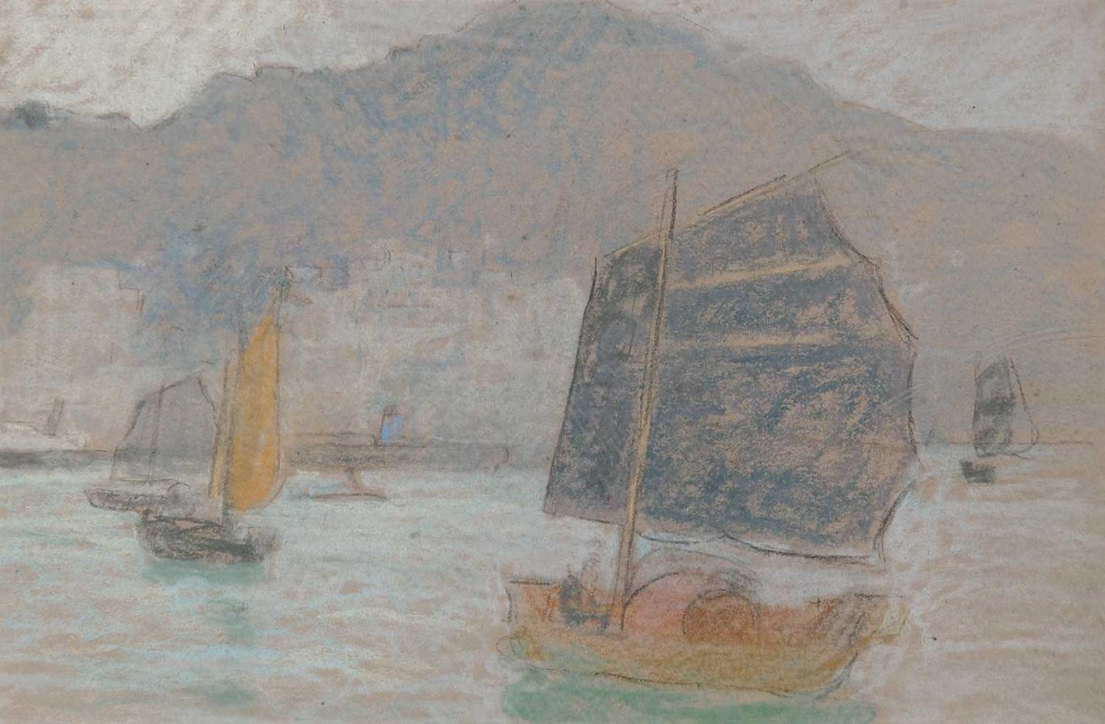 Mary Alexandra Bell Eastlake (1864-1951) - Untitled - Boats in the Harbour