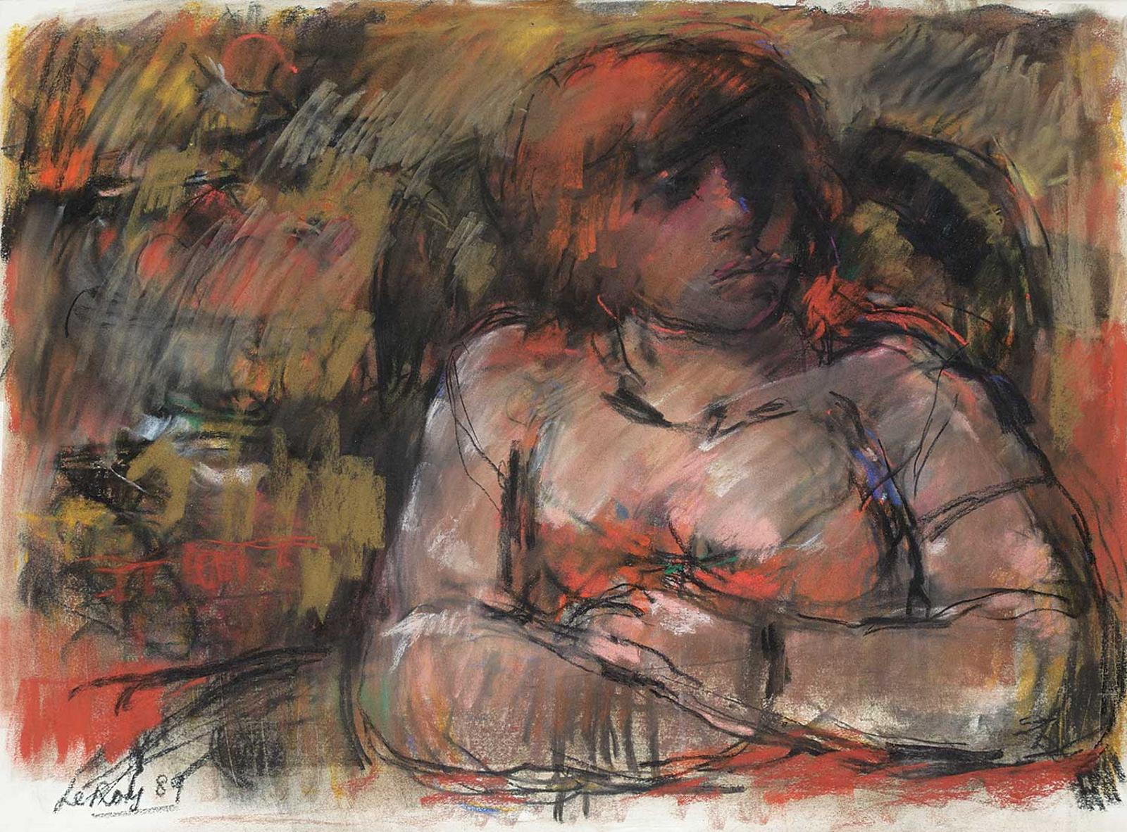 LeRoy Hackett Jensen (1927-2005) - Untitled - Pensive Figure