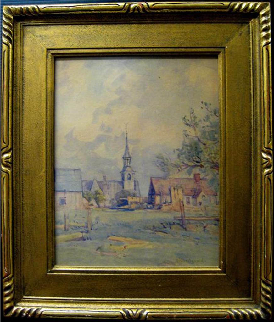 Georges Chavignaud (1865-1944) - Village With Church Spire