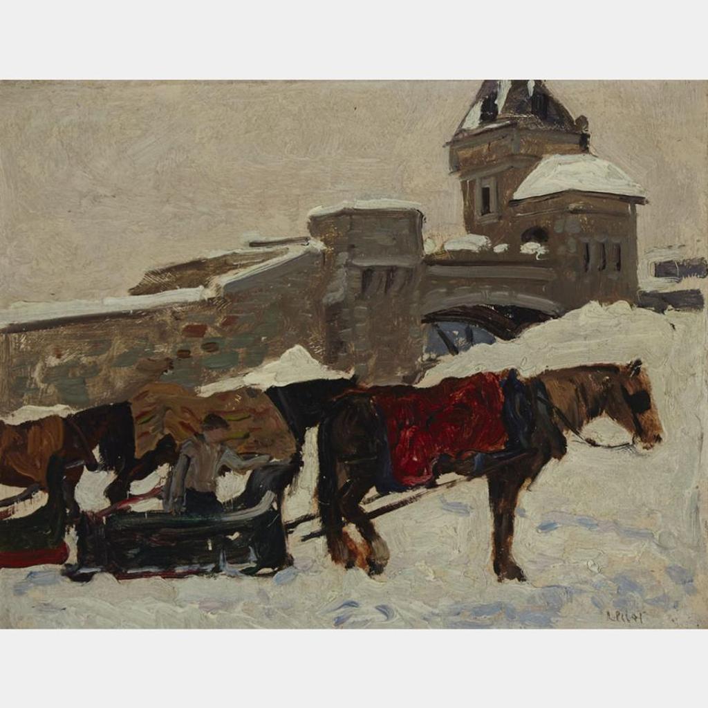 Robert Wakeham Pilot (1898-1967) - Market Sleighs: St Louis Gate (Quebec City)