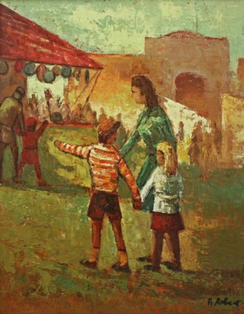 Andre Robert (1940) - Mother & Child at Market