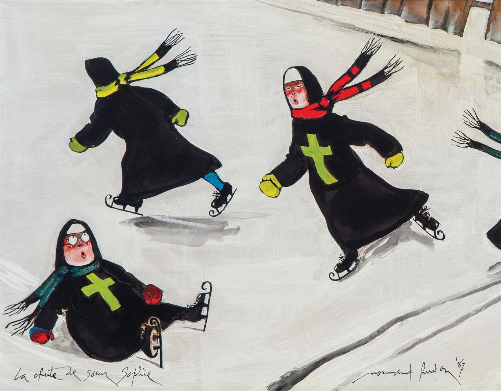 Normand Hudon (1929-1997) - La Chute De Soeur Sophie