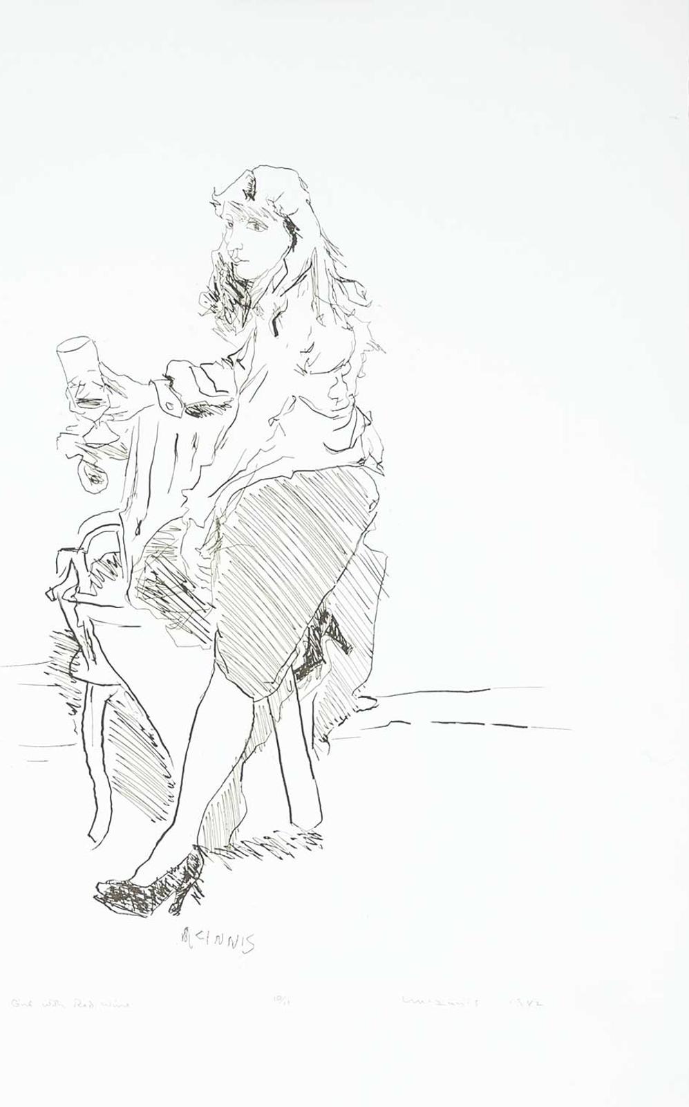Robert F.M. McInnis (1942) - Girl with Red Wine #10/11