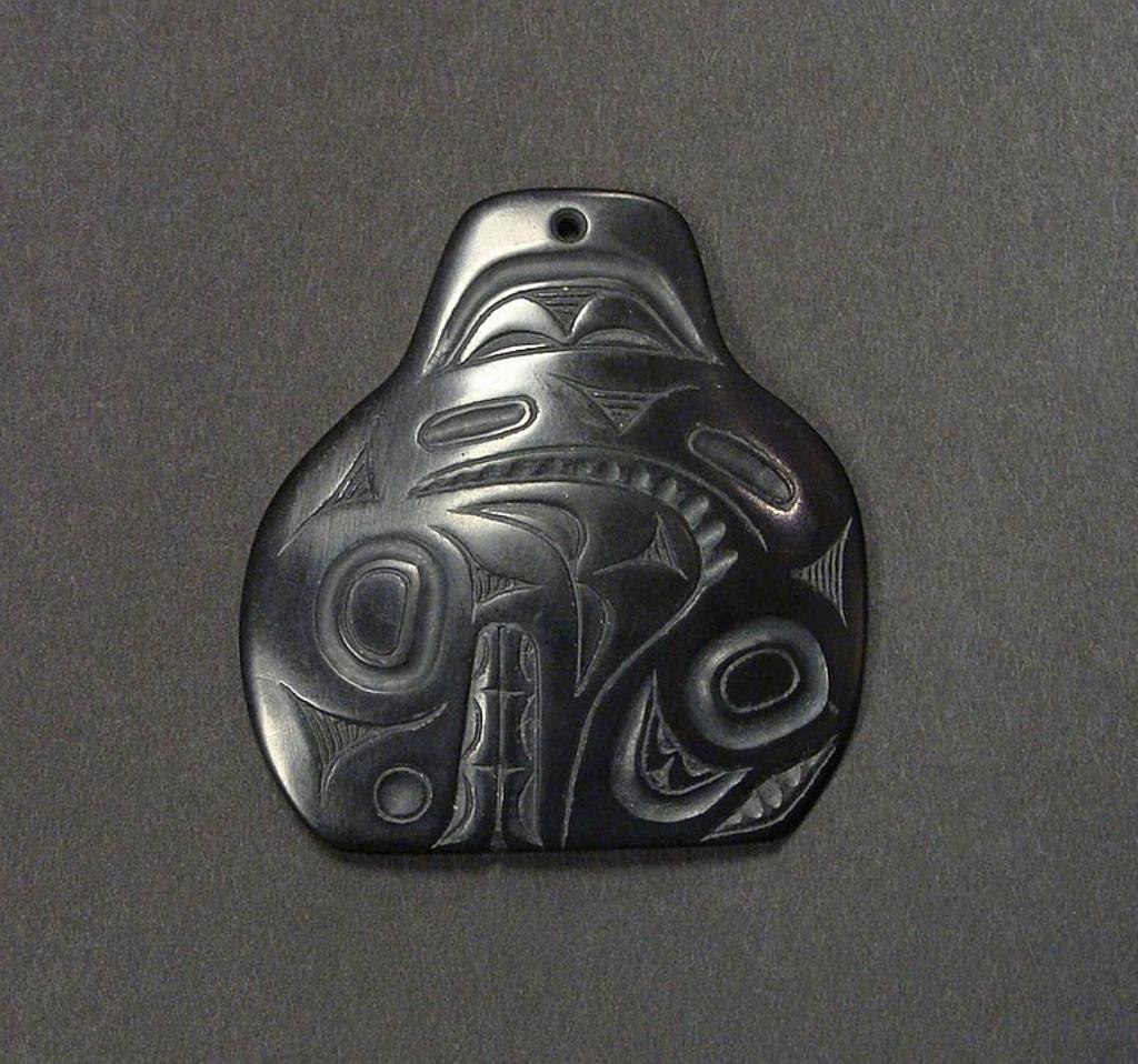 Pat Dixon (1938-2015) - argillite Killer whale pendant