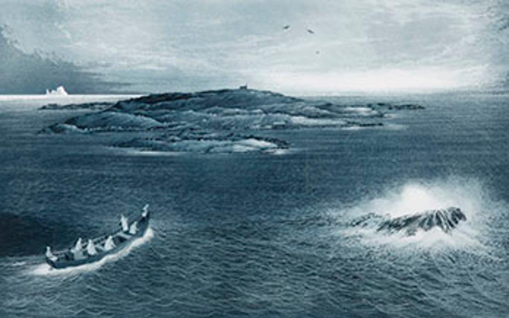 David Lloyd Blackwood (1941-2022) - Seabird Hunters Returning Home to Braggs Island (04002)