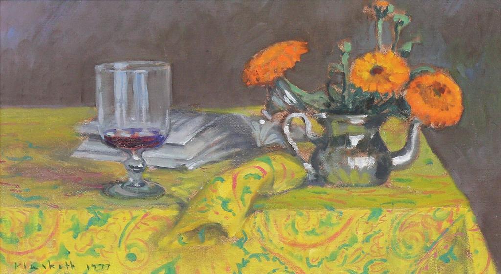 Joseph (Joe) Francis Plaskett (1918-2014) - Still Life With Marigolds; 1977