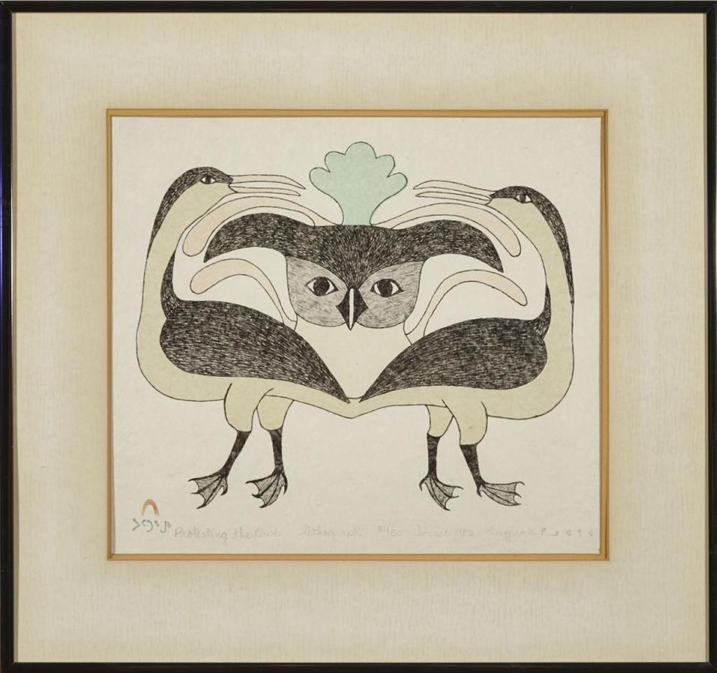Kenojuak Ashevak (1927-2013) - Protecting The Owl