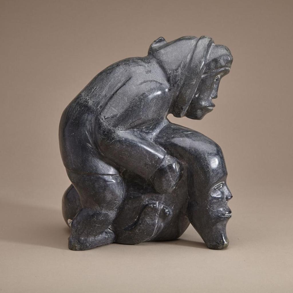 George Kopak Tayarak (1931-1990) - Hunter Holding A Seal Shaman