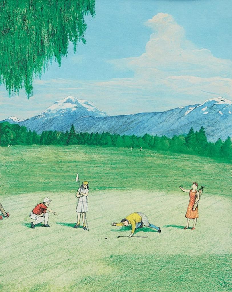 William Kurelek (1927-1977) - The Last Putt