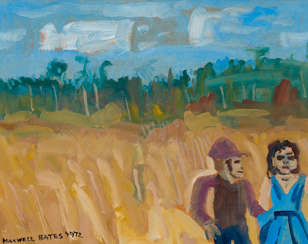 Maxwell Bennett Bates (1906-1980) - Landscape with Boy and Girl
