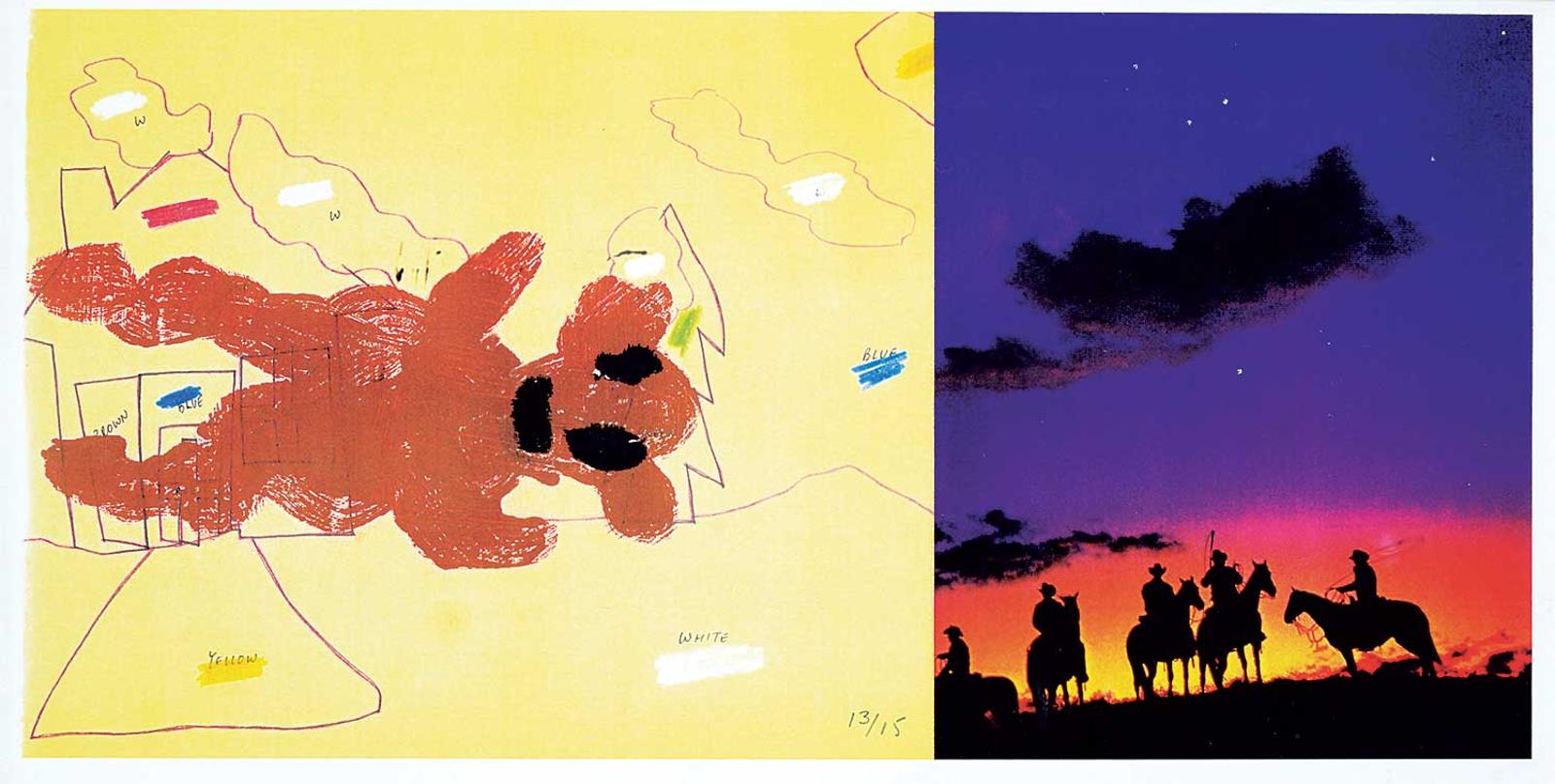 Ronald (Ron) Benjamin Moppett (1945) - Untitled - Teddy and Cowboy  #13/15