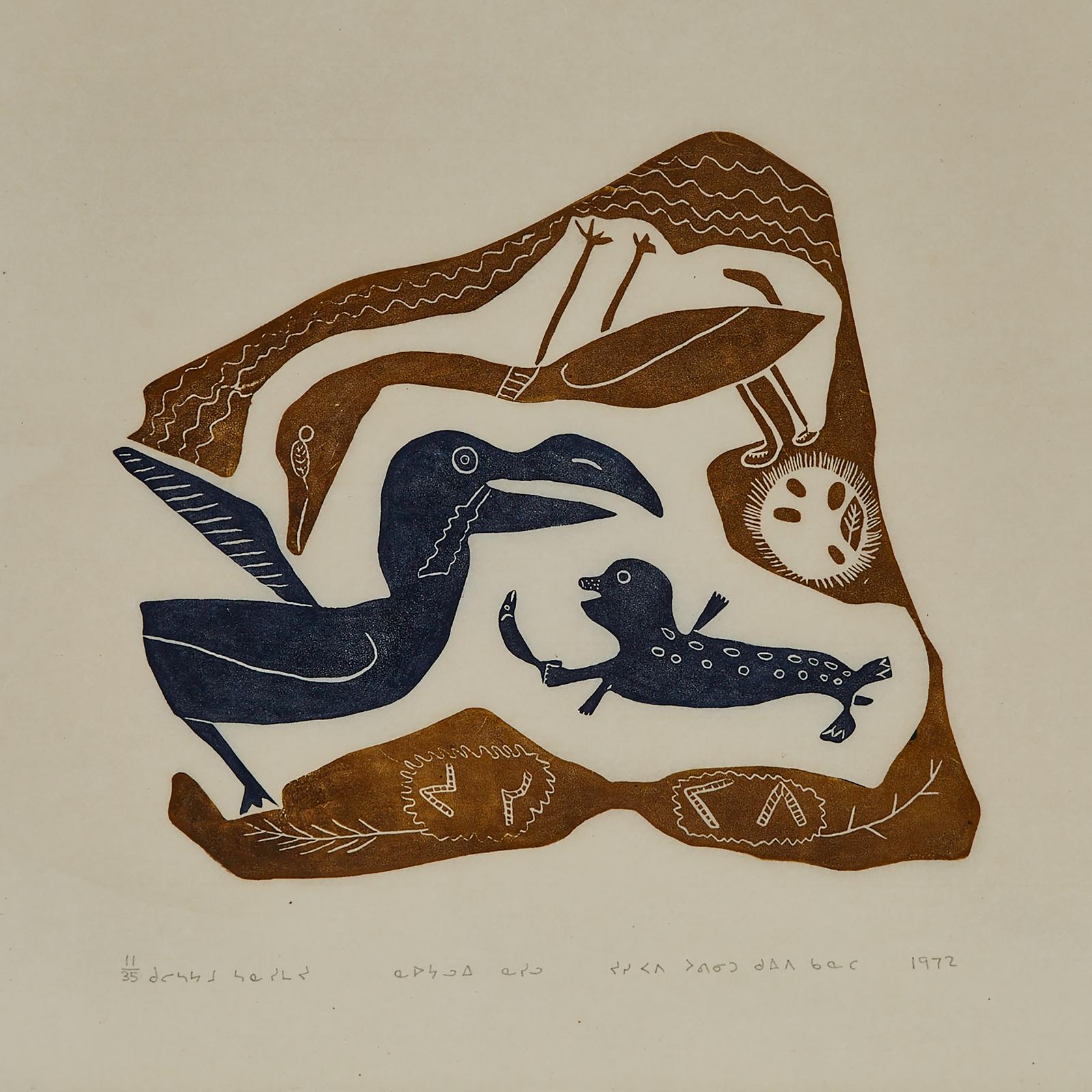 Josie Pamiutu Papialuk (1918-1996) - Sealgull And Seal