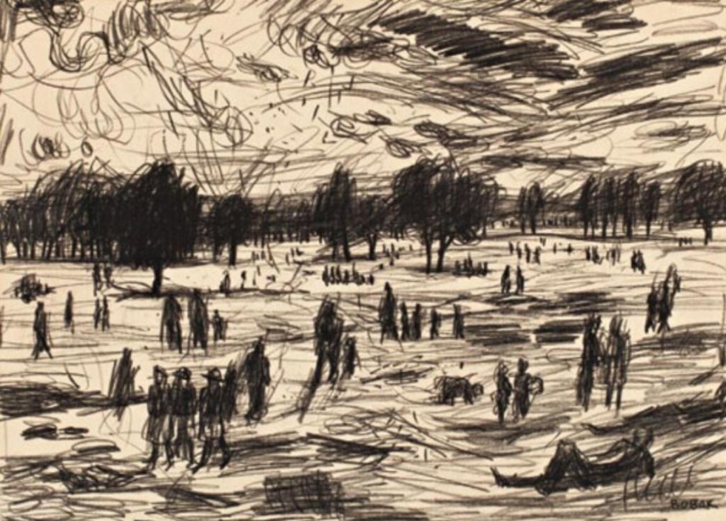 Bruno Joseph Bobak (1923-2012) - Summer Day at the Park