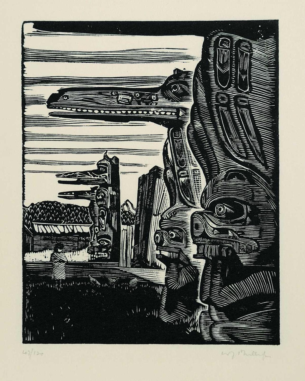 Walter Joseph (W.J.) Phillips (1884-1963) - The Hoh-Hok House Posts at Karlukwees #47/120