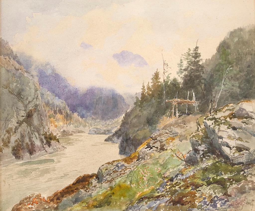 Frederic Martlett Bell-Smith (1846-1923) - Indian Burial Stand Western Canada Mountains