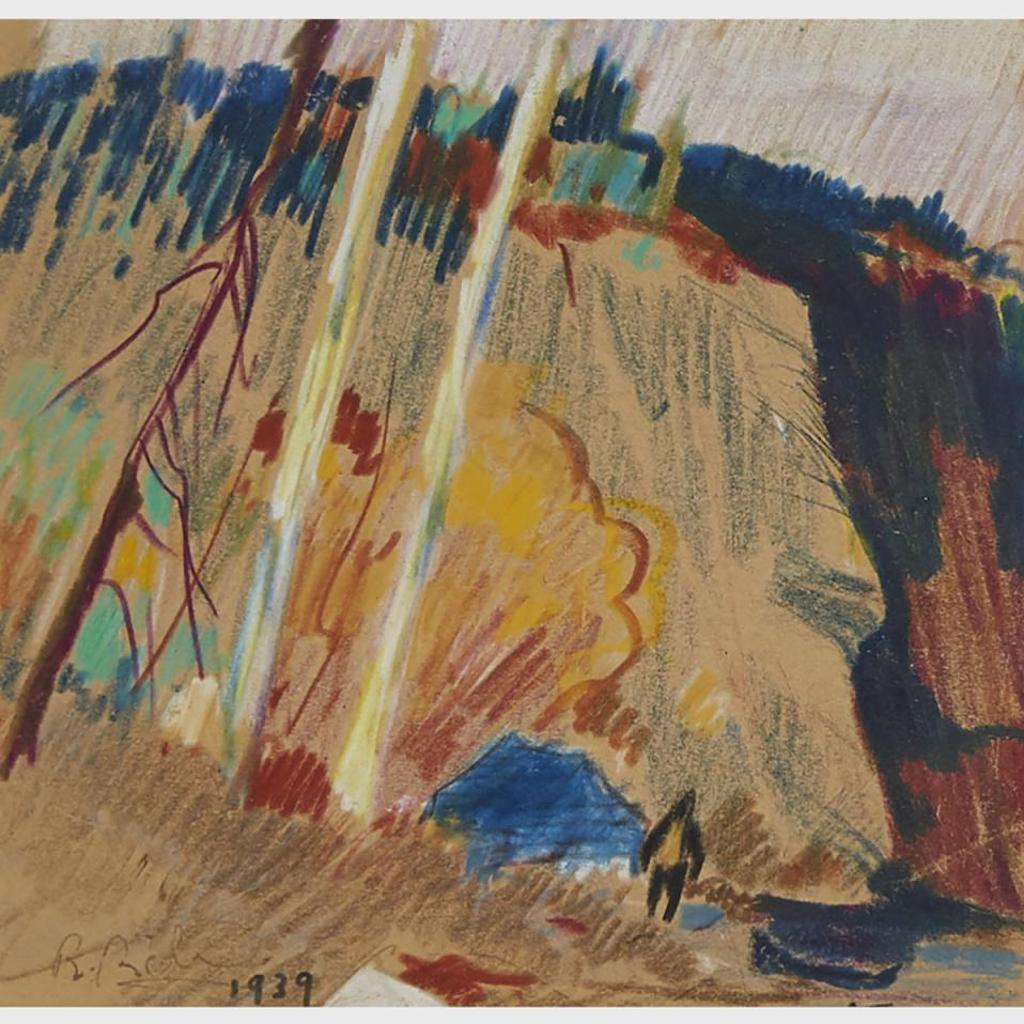 René Jean Richard (1895-1982) - Trappers Cabin And Campement