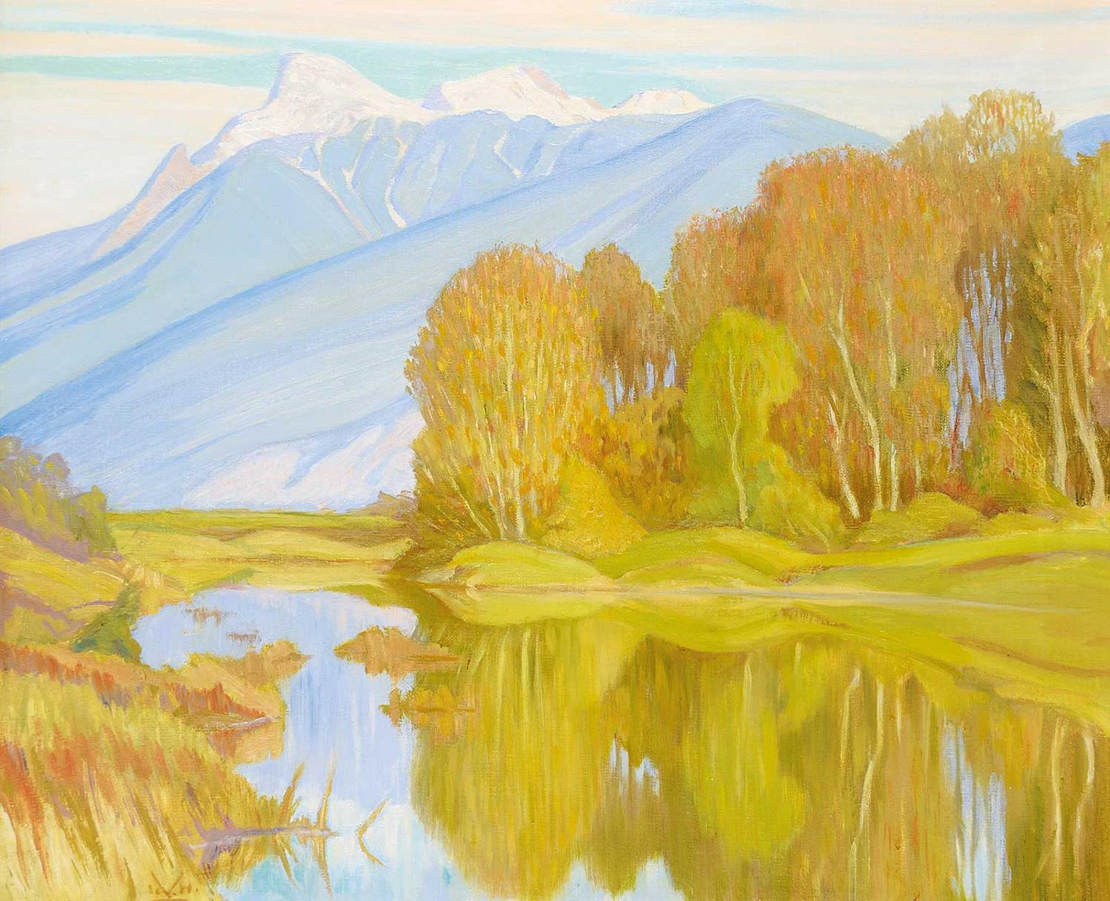 Illingworth Holey (Buck) Kerr (1905-1989) - Old Chilliwack Channel, Autumn, Cultus Lake