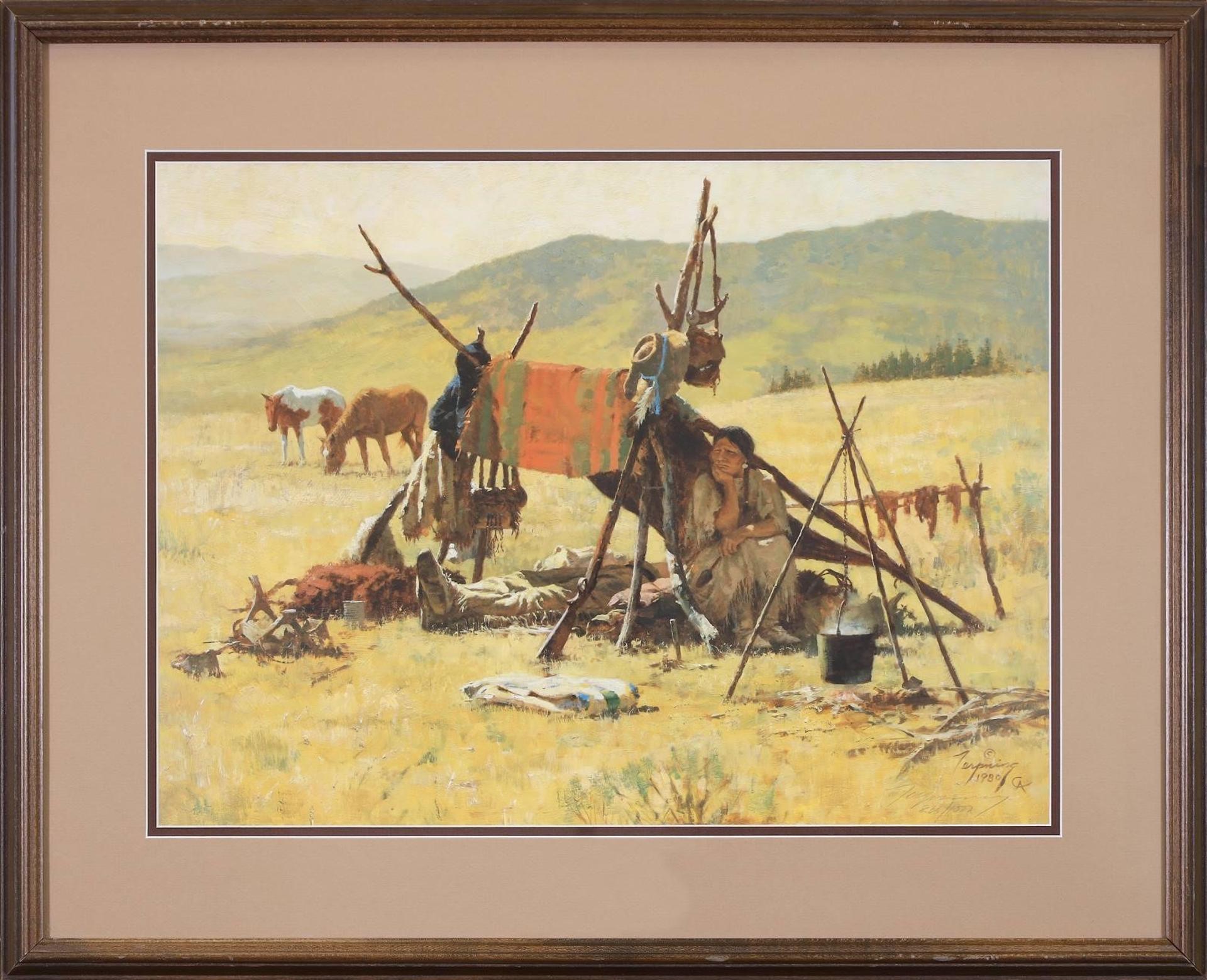 Howard Terpning (1927) - “One Man’s Castle”; 1985; ed. #866/1000