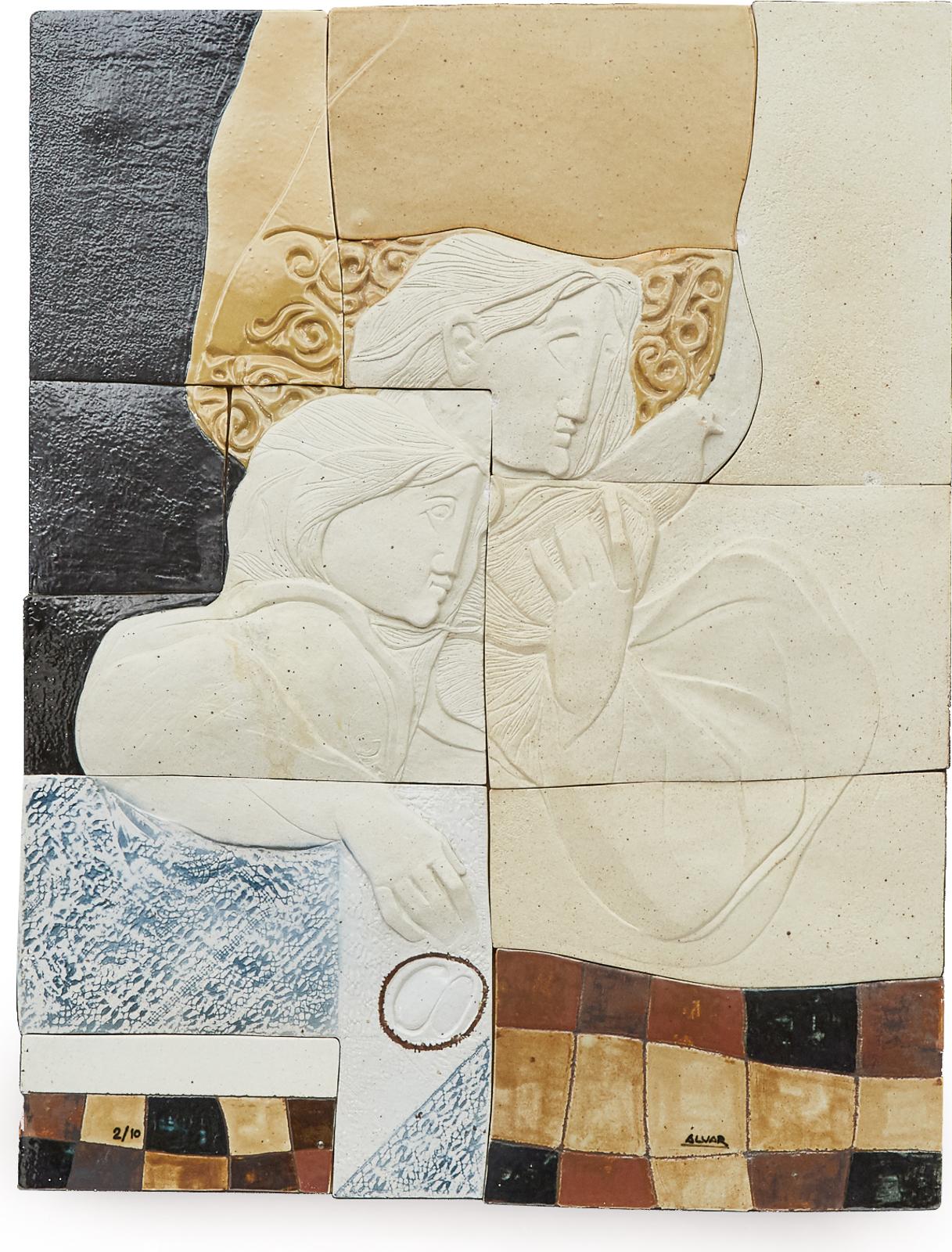 Alvar Sunol Munoz Ramos (1935) - Deux Femmes À La Colombe