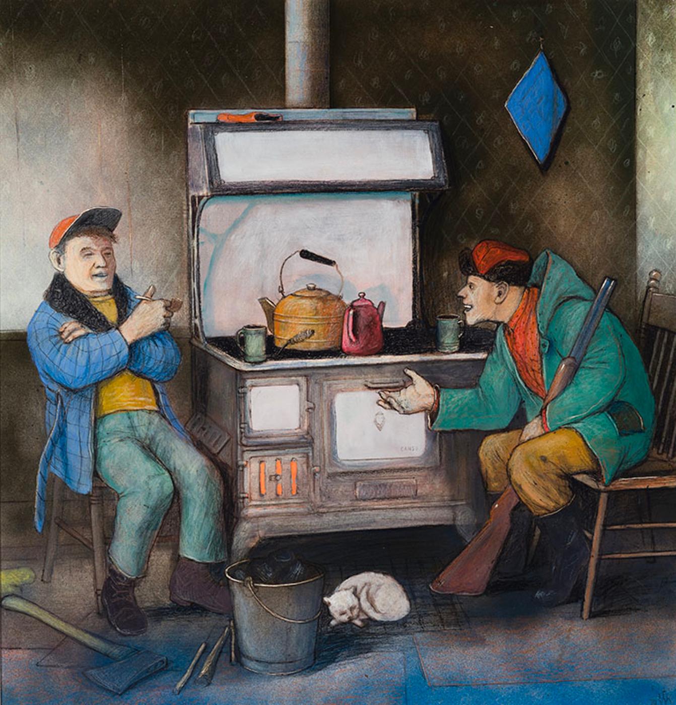 William Kurelek (1927-1977) - A Neighbourly Visit