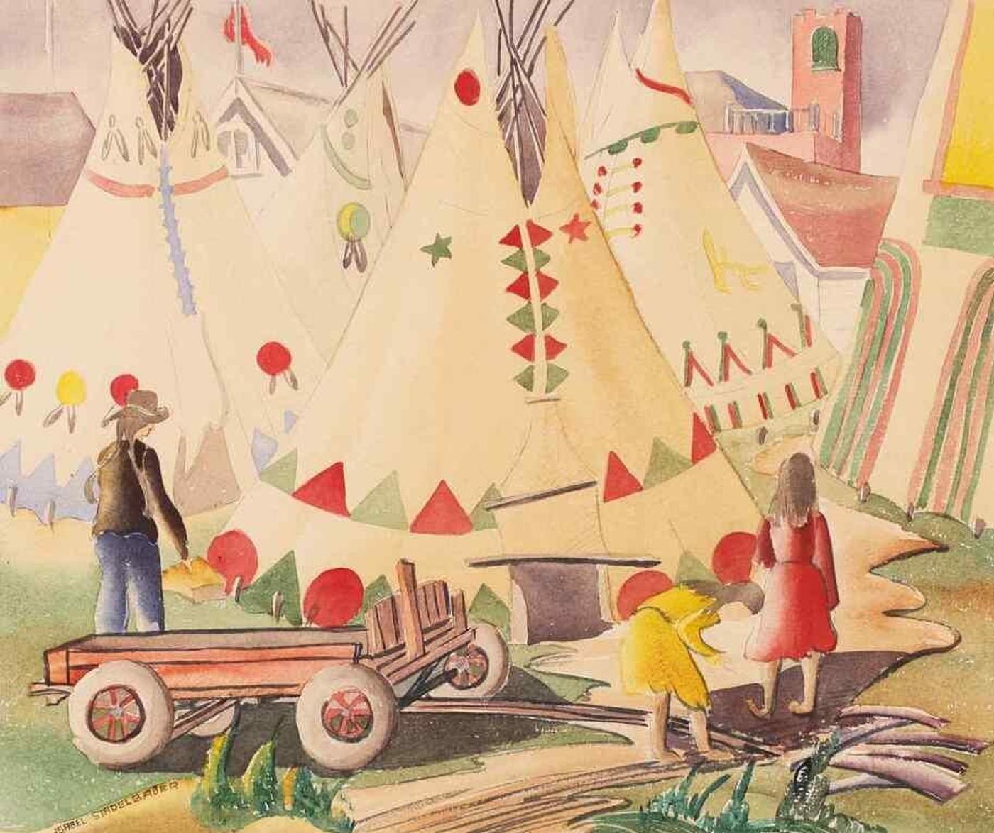 Isabel Stadelbauer (1909-2004) - Stampede Days, Calgary