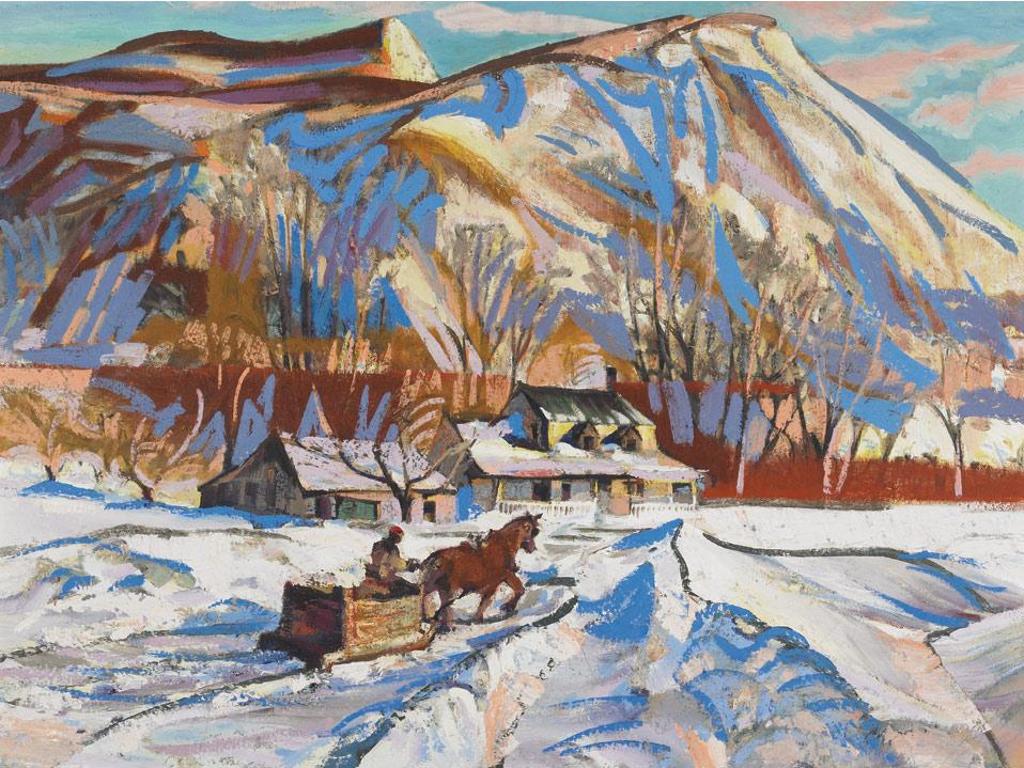 Albert Edward Cloutier (1902-1965) - L’Hiver A St Hilaire, Mars 1962