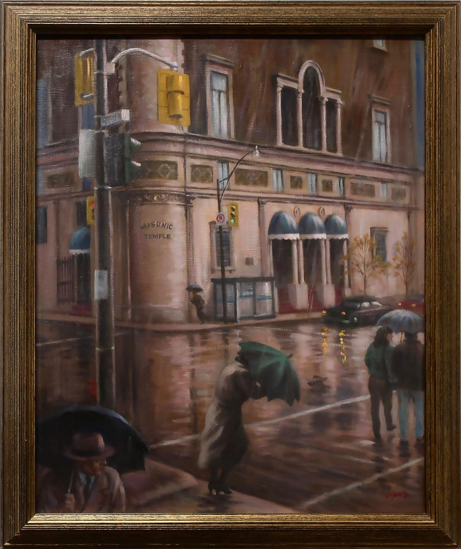 Gerald John Lazare (1927) - Temple In The Rain