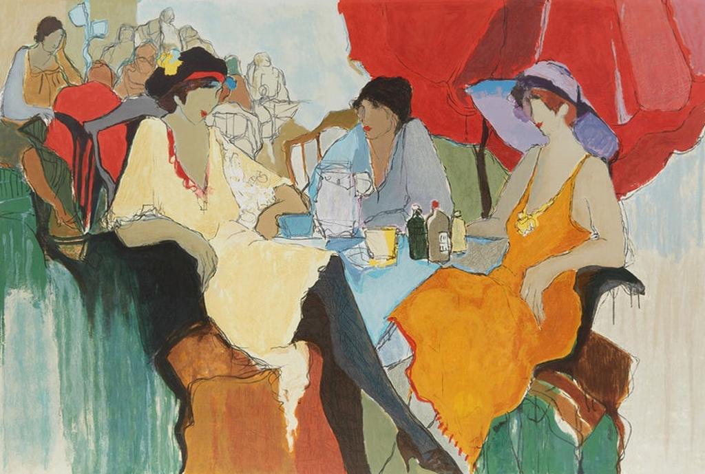 Itzchak Tarkay (1935-2012) - Figures in a Cafe