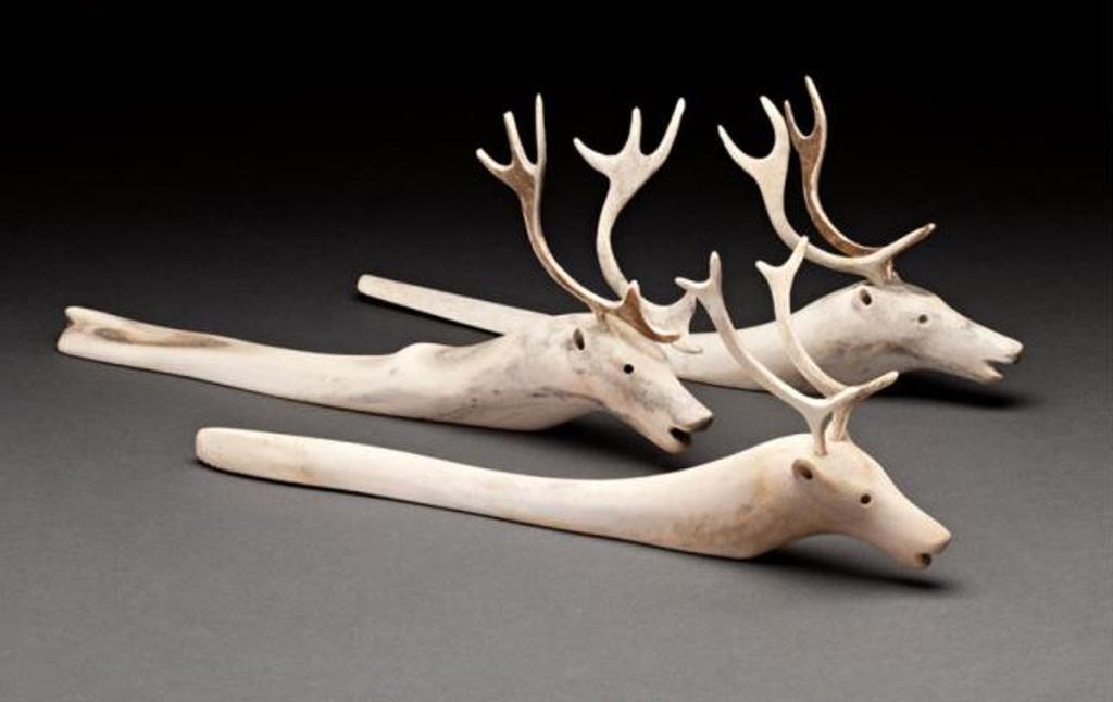 Jacob Irkok (1937-2009) - Three Swimming Caribou