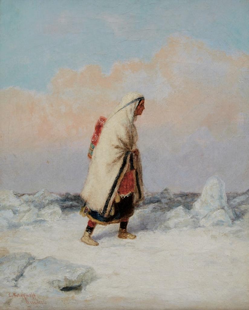 Cornelius David Krieghoff (1815-1872) - Moccasin Seller
